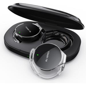 Wireless Bluetooth 5.4 Over-Ear Headphones with Ear Hook, Dual Device Simultaneous Connection, Clip-On Ear Design, Lightweight Earbuds for Sports/Running/Gym (dark)