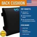 Everlasting Comfort Lumbar Support Cushion for Car Seat - Memory Foam Back Cover for Car - Lumbar Support Promotes Better Posture, Back Pain Relief - Ideal for Driving