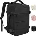 Travel Backpack For Women Men Airline Approved Carry On Backpack, Waterproof Outdoor Sports Rucksack Weekender Overnight College Business Backpack Fits 15.6 Inch Laptop - Black (Medium)
