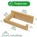 Free Drilling Bamboo Wall-Mounted Toilet Paper Holder Self-Adhesive or Screw Toilet Tissue Roll Holder for Bathroom and Kitchen