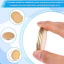 25Pcs 40mm Blank Challenge Coin Engraving Blanks Coins Threaded Edged with Acrylic Protection Box Hand Personalized DIY Craft Coin for DIY Crafts Birthday Travel Commemorative Collection, Gold