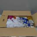 PREXTEX Mini White Christmas Tree with Lights - 23 Inch Small Christmas Tree with Warm White LED Lights, Star Topper, Ornaments, and Gift Boxes - Tabletop Holiday Decor for Indoor and Outdoor Display