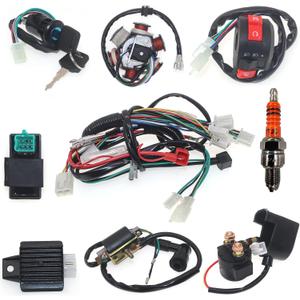 125cc Wiring Harness 110cc ATV Wiring Harness Kit for Chinese ATV Wiring Harness Compatible with GY6 Taotao Kazuma Baja 50cc 70cc 90cc 110cc 125cc 150cc ATV Go Kart Scooter Pit Bike Quad Moped