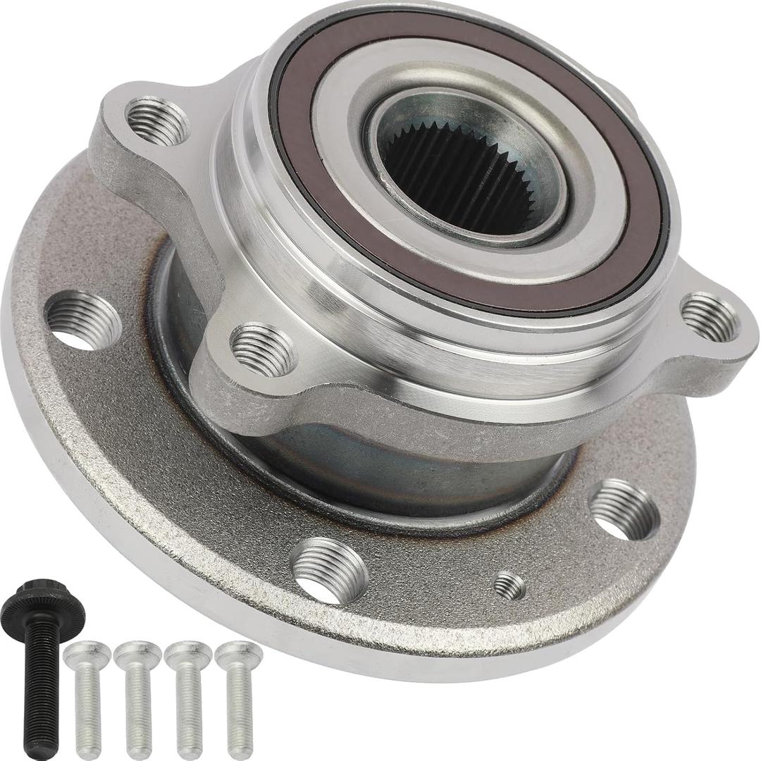 Front or Rear Wheel Hub Bearing Assembly Compatible with Volkswagen Beetle, CC, Eos, Golf, Golf City, GTI, Jetta 2005-2018, Jetta City, Rabbit, Tiguan, Passat, Passat CC, Passat, Audi A3, Q3, TT