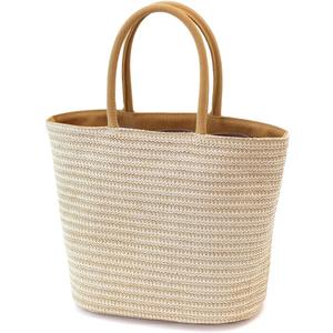 Handmade Straw Tote Bag for Women (Dc-yellow)