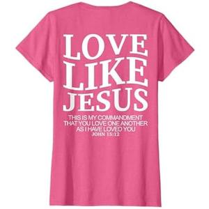 Love Like Jesus john 15 12 Christian Teen Girl Sister Women T-Shirt Size S
