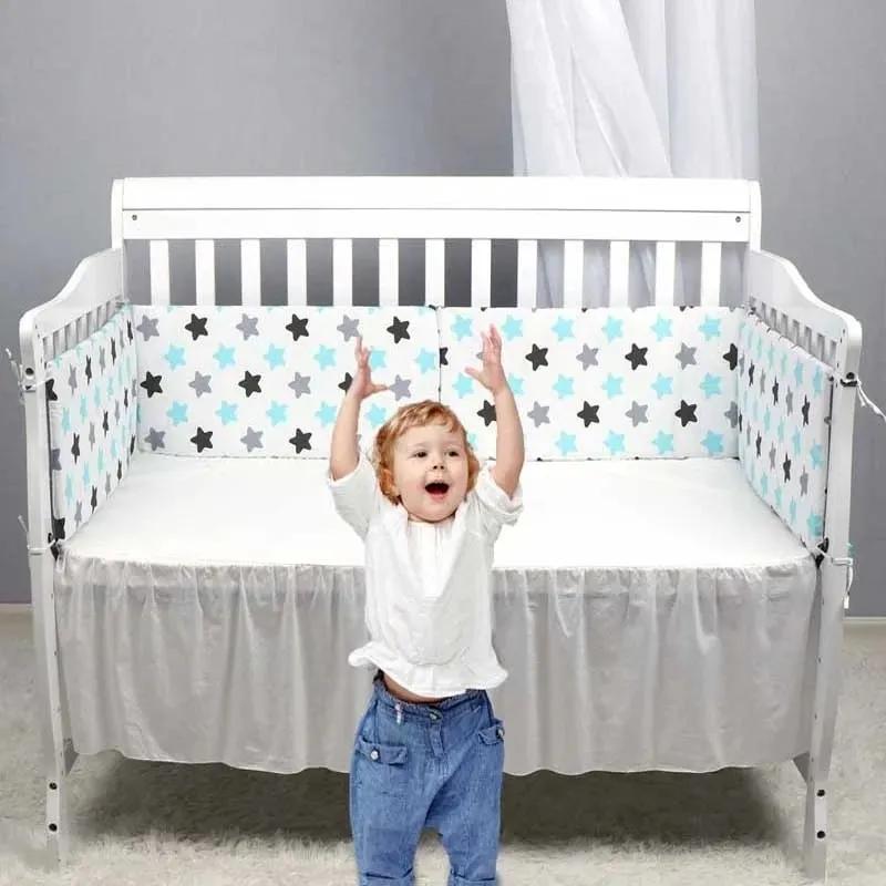 Bed Rails 52"x12" born Fence Baby Children Drop-proof Cotton Crib Anti-collision and Anti-drop Bumper