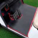 EZGO TXT Floor Mat, Full Coverage Golf Cart Floor Mat Liner Replacement for EZGO TXT, Express S4 (2012-2020), Workhorse,Valor, Star Classic 36V Models Non-Slip&Easy to Clean (Red)
