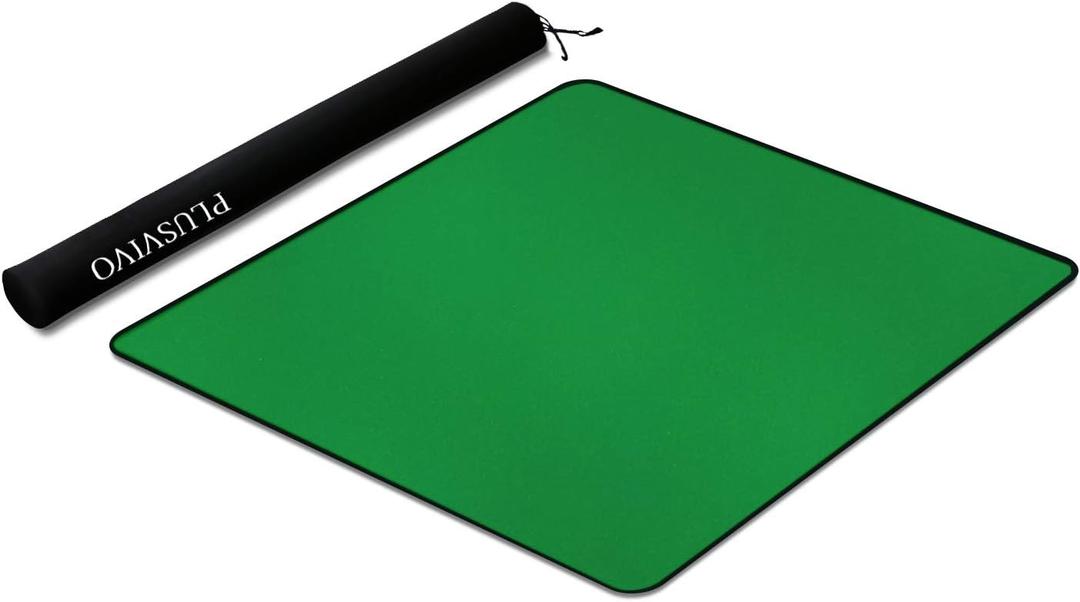Mahjong Mat Anti Slip and Noise Reduction Table Cover for Mahjong Paigow Poker Dominos 32.6" x 32.6"(83cm x 83cm) Green