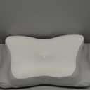 Cervical Neck Pillow - Cooling Ergonomic Neck Support Pillow for Sleeping, Orthopedic Contour Memory Foam Pillows for Side, Back & Stomach Sleepers with Pillowcase (White)