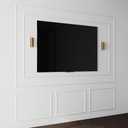 Pangda DIY Peel and Stick Wall Moulding Kit Flat Wall Molding Kit Pre Made Accent Wainscoting Panel for Home TV Wall Interior Decor, ‎32.68 x 6.89 x 3.54 inches