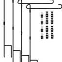 Garden Flag Stand Holder 4 Pack Garden Flag Pole 13.5" Width Premium Lawn Flag Pole Holder with Anti-Wind Clip for Outdoor Garden Lawn