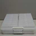 Novelinks Transparent 4" x 6" Photo Organizers and Photo Storage Box with Handle, 16 Inner Photo Cases, Portable Picture Organizers & Photo Storage Containers (Clear)