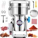 Moongiantgo Grain Mill Grinder Electric 800g High Speed Stainless Steel Grinder Pulverizer Commercial Motor with Overload Protector Grinding Machine for Dry Spice Cereals Coffee Corn Rice Pepper