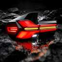 Full Sequential Led tail Lights Fit for 2007 2008 2009 2010 2011 2012 2013 BMW X5 E70, Starting Animated, Dynamic Turn Signal Lights, Reverse Lights Rear Fog Lights Assembly Replacement 1 Pair, Smoked