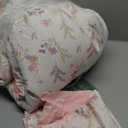 Joyreap 3pcs Cotton Comforter Set for Girls, Pink Floral Design, Twin Size Soft n Cozy Bedding Comforter Set for All Season- 68x88 inches