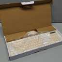 Wireless Keyboard and Mouse Combo, Full-Sized Wireless Keyboard and Adjustable DPI Mouse, 2.4GHz USB Receiver, Keyboard and Mouse for PC, Windows, Desktop, Laptop (Latte Color)