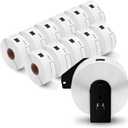 12 Rolls Replace for Brother DK-1201 (1.1" x 3.5") Address Label, 400 Stickers/roll for QL-800 810W 820NWB 600 Printer, 1 Frame + 4800 Label Refills, Barcode & All Purpose Die-Cut DK Label