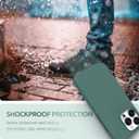 2 x SURPHY Silicone Case Compatible with iPhone 13 Pro Case (6.1 inch 2021), Liquid Silicone Phone Case (with Microfiber Lining) Designed for iPhone 13 Pro 6.1 (Pine Green)