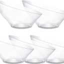 Bestluck 12pack Clear Plastic Serving Bowls for Party,20oz Disposable Serving Bowl,Angled Bowls for Wedding Party Chip, Candy, Salad,Fruit