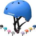 CELOID Kids Bike Helmet, Toddler Skateboard Helmets for Ages 8-14 Years Boys Girls, Adjustable Multi-Sport Bicycle Skateboarding Football Roller Skating Scooter Rollerblade Balance Bike Helmet, Blue