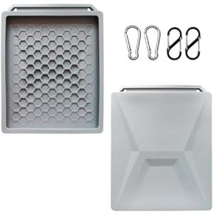 Starlink Mini Protective Cover Case, All Purpose Silicone Protective Case for Starlink Mini Dish with 2 Sets Additional Securing Buckles for Travel and Outdoor (Grey)