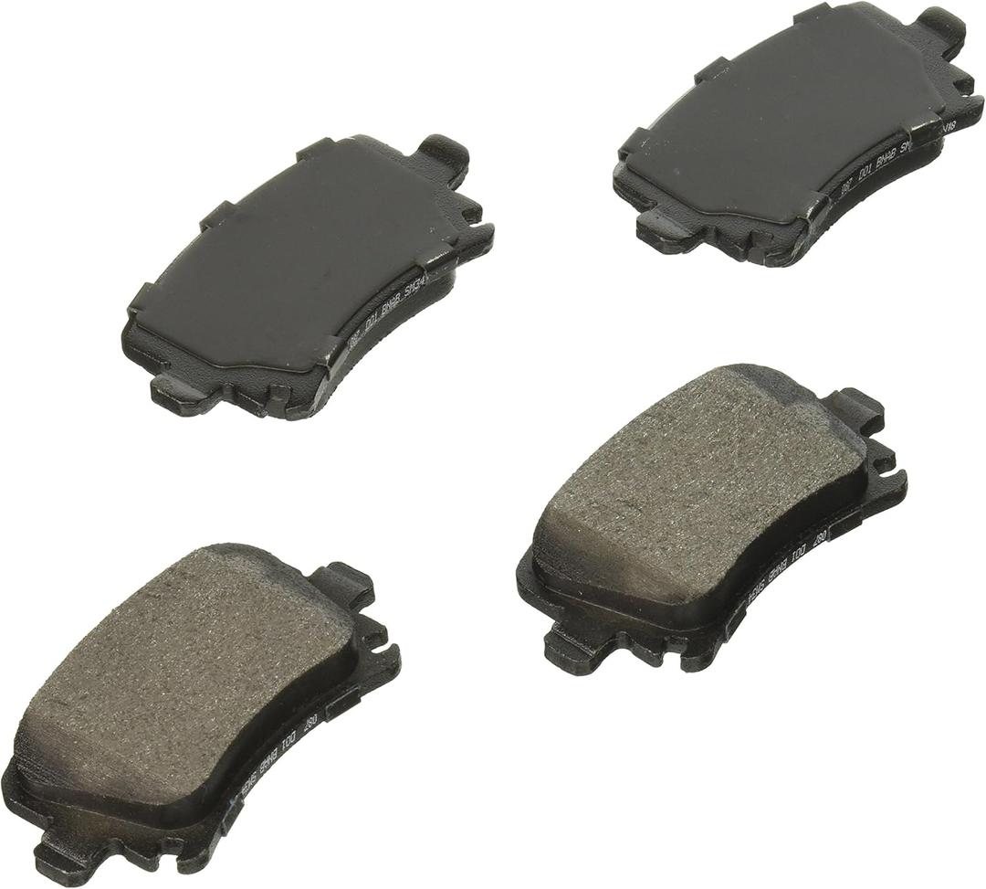 BOSCH BE1108H Blue Semi-Metallic Disc Brake Pad Set With Hardware - Compatible With Select Audi A3, A4, A6, TT; Volkswagen CC, Eos, Golf, GTI, Jetta, Passat, Passat CC, R32, Rabbit, Tiguan +More; REAR