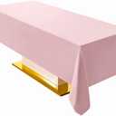 Surmente Pink Tablecloth 60 x 102-inch Rectangular Polyester Table Cloth for Weddings, Banquets, or Restaurants