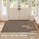 BEQHAUSE Dirt Trapper Door Mat 24" x 60", Non-Slip Washable Doormats Entrance Mat, Dirt Resistant and Absorbent Welcome Mat, Low Profile Floor Mats for Front Back Door and Entryway, Beige