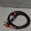 Professional Speakon to Banana Plug Speaker Cable 2-Pack - 12AWG Heavy Duty 40A Twist Lock for QSC Crown Yamaha PA DJ