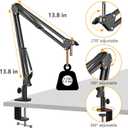 Razer Seiren Mini Boom Arm Mic Stand with Pop Filter, Shock Mount, Upgraded Heavy Duty Clamp, Adjustable Suspension Scissor Boom Arm Stand for Razer Seiren Mini USB Streaming Microphone Frgyee