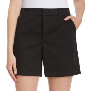 Gloria Vanderbilt Women High Rise Cotton Chino Shorts, Size: 6