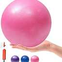 3 x MOMPLUS 6 Inch Exercise Pilates Mini Yoga Balls Barre for Home Stability Squishy Training Physical Therapy Improves Balance with Pump