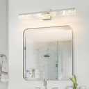 AIJIASI Bathroom Light Fixtures Over Mirror, 32 Inch Brushed Nickel Vanity Lights for Bathroom, 24W Dimmable LED Modern Vanity Lighting Fixtures for Living Room Paintings 3000K