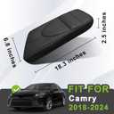 Muslogy Center Console Armrest Cover Fit for Toyota Camry 2018-2024 Accessories, Comfort Armrest Pad Console Lid Cushion Vegan Leather, Regular, Thick