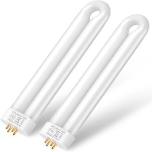 GOOTOP Replacement Bulb for Zap T6 Pro, K15, T9, X3 Bug Zapper Outdoor, 15W, 4-Pin Base, U Shaped Twin Tube Bulb for Outdoor Mosquito Zapper, 2 Pack