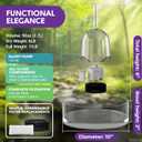 Brook Glass Pet Fountain (90oz/2.7L)  Cat Water Fountain & Small Dog Drinking Fountain  Automatic Water Dispenser Cat Fountain