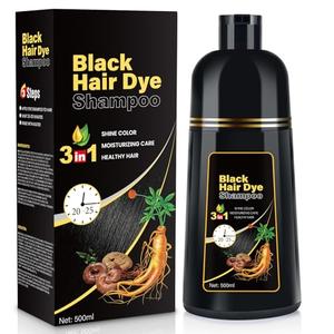 YOURTONE Black Hair Dye Shampoo Instant & Easy 3-in-1 Hair Color Solution for Men and Women - Herbal Formula, Ammonia-free, Lasts 30 Days - 16.90 oz, Expiry: 07/30/2028
