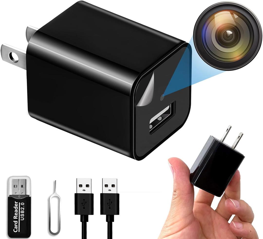 1080P WiFi Security Camera with Motion Detection, Hidden Spy Detector & Real-Time Alert, Indoor Surveillance Camera for Home/Office Safety