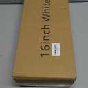 White Floating Shelves for Wall Set of 3, 16" White Shelves for Home Decor, Frame Display Wall Mounted Floating Shelf for Living Room, Bedroom, Bathroom, Kitchen