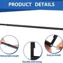 Expandable Closet hanger Rod for Wire Shelf, 36-60 Inch, Black