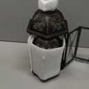 DECORKEY Large Lantern Decorative Outdoor & Indoor, Set of 2 (15&10) Metal Candle Lanterns Decor, Vintage Hanging Candle Holder for Front Porch Patio Wedding Farmhouse Home, Spring Decoration (Black / 14.9''+10.4'')