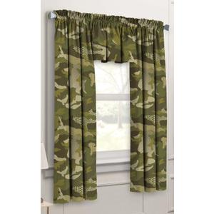 Dream Factory Geo Camo 3-Piece Camouflage Kids Bedroom Curtain Panel Set, Green, 63-Inch (42"W x 84"L (Pack of 3), Multi Color)