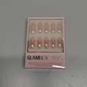 Glamnetic Press On Nails - Sugar Glazed | Medium Oval Fake Nails with a Sheer Nude Base, Mini White Polka Dots & Glazed Finish, Salon Quality Everyday Nails | 15 Sizes - 30 Nail Kit with Glue