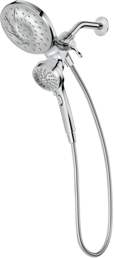 Moen Engage Chrome Magnetix 2-in-1 Combo Rain Showerhead with Detachable Handheld Shower Spray, Featuring Magnetic Docking System, 26009