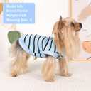 Dog Shirt, Pet Clothes for Chihuahua, Yorkie Teacup Costumes Striped, Small Dogs Sleeveless Tank Top Vest, Breathable Cotton Puppy T-Shirt, Cat Apparel Outfit (Blue, XS)