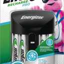 Energizer Recharge Pro Rechargeable AAA and AA Battery Charger With 4 NiMh Rechargeable AA Batteries, Provides a Full Charge in 3 Hours