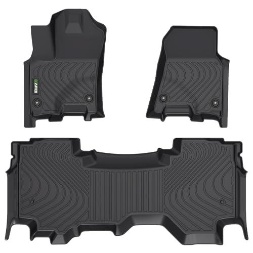 HAFIDI® Floor Mats Fit for 2025 2026 Dodge Ram 1500 Quad Cab Bench, All Weather Protection TPE Anti-Slip Automotive Floor Liners, Fits 1st & 2nd Row Full Set Custom Accessories, Black