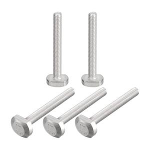 uxcell T-Slot Bolts, 5pcs M6x50mm T Slot Drop-in Stud Sliding Bolts 304 Stainless Steel T Shape Screws for T Track