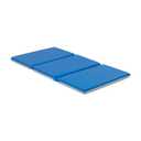 ECR4Kids Everyday Folding Rest Time Mat, 3-Section, 2in, Sleeping Pad, Blue/Grey